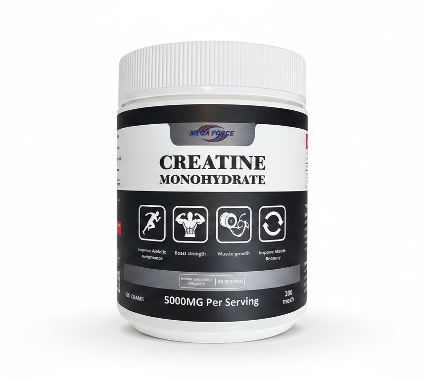 Mega Force Creatine with white background